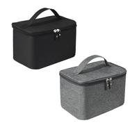 Jimenez de Negocios Bolsa de Cosméticos de Gran Capacidad de Doble Capa Bolsa de Almacenamiento de Tela Oxford Bolso Portátil