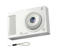 Jimenez Mini Cámara HD de 48 MP Pantalla IPS de 2,4 Pulgadas Cámara Digital con Zoom de 16X Cámara de Vídeo 4K con Luz de Relleno para Niños Estudiantes,