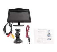 Jimenez Monitor de Pantalla HD LCD TFT 800X480 de 5 Pulgadas con Soporte de Montaje Dual para CáMara de Respaldo de AutomóVil/Vista Trasera/Reproductor de DVD/Multimedia