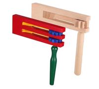 Jimenez Regalos de Fiesta Mexicanos, Trinquete, Broma, Fabricante de Ruido, Instrumento Musical de una Sola Capa, Fútbol, Campana de Mano de México, Madera