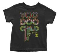 Jimi Hendrix Camiseta infantil de algodón Voodoo para niños, Negro, 3 años
