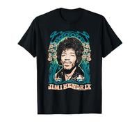 Jimi Hendrix Psychedelic Floral Portrait Vintage Band Camiseta