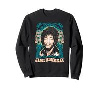 Jimi Hendrix Psychedelic Floral Portrait Vintage Band Sudadera