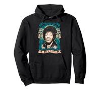 Jimi Hendrix Psychedelic Floral Portrait Vintage Band Sudadera con Capucha