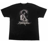 Jimi Hendrix Rock Guitar t Shirt Autograph Black XL