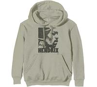 Jimi Hendrix Sudadera con capucha Let Me Live Logo Nuevo Oficial Unisex Arena, beige, S