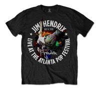 Jimi Hendrix - T-Shirt # S Black Unisex # Atlanta Pop Festival 1970
