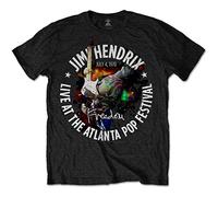 Jimi Hendrix - T-Shirt # Xxl Black Unisex # Atlanta Pop Festival 1970