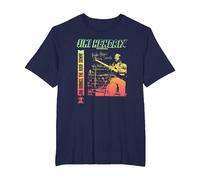 Jimi Hendrix Trae el Techo hacia Abajo Camiseta, Hombre Tallas Grandes, Azul Marino, 5X Alto