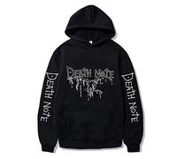 jiminhope Anime Death Note Hoodie L Lawliet Hoodie The Shinigami Ryuk Pullover Yagami Light Kira Sudadera con Capucha de Manga Larga para fanáticos del Anime
