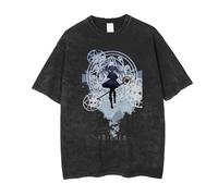 jiminhope Anime Frieren: Beyond Journey's End Frieren Camisetas Vintage 100% Algodón Lavado Camiseta para Hombre Mujer Frieren Streetwear Harajuku T Shirt