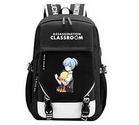 jiminhope Mochila Assassination Classroom Mochila Estudiante Mochila Anime Korosensei Shiota Nagisa Unisex Escuela Bolsa de ordenador Mochila de viaje