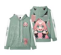 jiminhope Spy X Family Sudadera con Capucha Hombres y Mujeres Estampado Suéter de Manga Larga Anime Anya Forger Disfraz de Cosplay