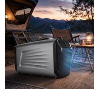 JIMINHUIXIN Aire Acondicionado Portátil de Viaje 5200 BTU, Climatizador Compacto 12V/24V/220V Silencioso 400W para Tienda Camping Caravana Camper, 4-en-1 Frío Deshumidificador, Enfriamiento Rápido