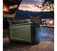 JIMINHUIXIN Aire Acondicionado Portátil de Viaje 5200 BTU, Climatizador Compacto 12V/24V/220V Silencioso 400W para Tienda Camping Caravana Camper, 4-en-1 Frío Deshumidificador, Enfriamiento Rápido