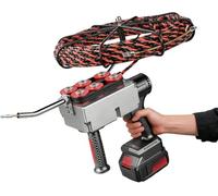 JIMINHUIXIN Equipo Eléctrico para Pasar Cables, Tirador de Cables, Máquina de Tendido de Tuberías sin Escobillas, Extractor de Cable Automático de 15/30m, Guía Pasacables para Instalador Profesional