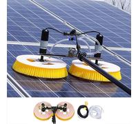 JIMINHUIXIN Kit de Limpieza de Paneles Solares 3.5m/5.5m/7.5m, Máquina Limpieza Lavado Paneles Fotovoltaicos, Cepillo Giratorio Doble y Varilla TelescóPica de Agua para Placas Fotovoltaicas