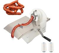 JIMINHUIXIN MáQuina Atadora Y Anudadora De Salchichas Manual, MáQuina para Hacer Nudos De Salchichas, Acero Inoxidable, Ajuste De Longitud 0-18 Cm, para DiáMetros 0-42 Mm, Uso Comercial Y DoméStico