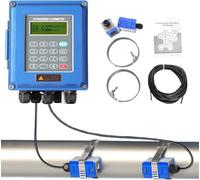JIMINHUIXIN Medidor de Flujo Ultrasónico Caudalimetro TUF-2000B, Control de Flujo de Agua Líquida con Pantalla LCD - Sensor TM-1/TL-1/TS-2 (DN15-6000mm) - Almacenamiento SD y Montaje en Pared