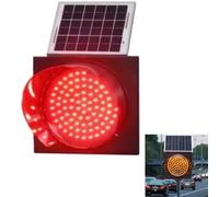 JIMINHUIXIN Señalización Vial: semáforo Solar, Luces Intermitentes Amarillas/Rojas de 30 cm para señales de Stop, baliza de Advertencia de tráfico LED Industrial, luz de Seguridad para Carreteras
