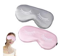 Jimkply - 2 antifaz de seda para dormir con correas ajustables, opacas y ajustables, transpirables y sin sensación de presión