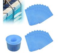Jimkply 20 calcetines de filtro de piscina, reutilizables, para piscina y piscina, filtración fina de hojas, insectos y suciedad, filtro para cesta de piscina (azul)