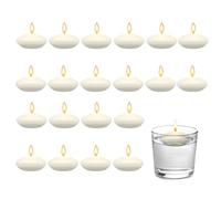 Jimkply 20 velas flotantes blancas impermeables sin goteo de larga duración para bodas, bañeras y cenas románticas