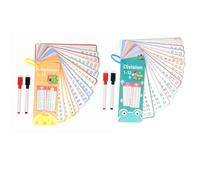 Jimkply - Tarjetas de multiplicación y división, matemáticas para niños en la escuela primaria, incluye adición y sustracción, ayuda de aprendizaje portátil (estilo 1)