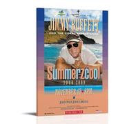 Jimmy Buffett- Lienzo de pintura al óleo impermeable y resistente a las manchas, adecuado para cualquier estilo decorativo de dormitorio, sala de estar, oficina, estilo marco, 40 x 60 cm