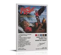 Jimmy Buffett Songs You Know by Heart - Pósteres artísticos antisalpicaduras para sala de estar y dormitorio, pinturas colgantes adecuadas para múltiples escenarios, sin necesidad de perforar, fácil