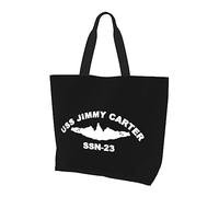 Jimmy Carter Ssn-23 Bolso De Lona Ligero Para Mujer Bolso De Compras Reutilizable Negro
