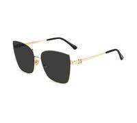Jimmy choo gafas de sol vella/s black gold 59/16/145 mujeres