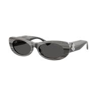 Jimmy Choo Mujer Sunglass JC5038BU - Color del Marco: Negro a rayas, Color de la Lente: Gris Oscuro