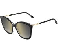 Jimmy Choo Nat Mujer Negro Cat Eye Gafas de Sol W/ Degradado Lente 0807-FQ -