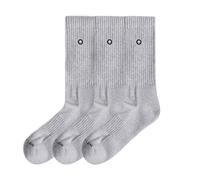 Jimmy Lion - Calcetines Athletic Essentials Lion. Bundle de 3 pares estilo deportivo, media caña, color gris, talla 41-46.