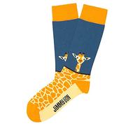 Jimmy Lion - Calcetines DE MEDIA CAÑA MULTICOLOR Giraffe CALCETINES UNISEX (TALLA M: 36-40, TALLA L: 41-46) (M, GIRAFFE BLUE)