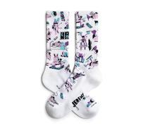 Jimmy Lion Calcetines para Hombre y Mujer Athletic Jethro Pattern - Blanco Talla 41-46 Edición Limitada Jeremyville