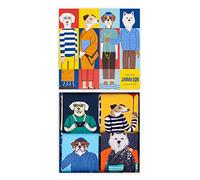 Jimmy Lion Packs de Calcetines Dog Days Pack para Hombre y Mujer Talla 36-40. Media Caña en algodón peinado.