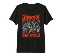 Jimmy se Come World Raccoon Metal Camiseta Premium