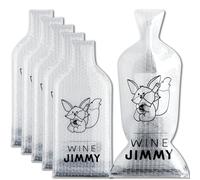 JIMMY THE FOX | Bolsas Reutilizables para Vino para Viajar | Paquete de 6 | Funda Protectora de Triple Capa para Botellas | A Prueba de Fugas y Resistente a los Golpes | Equipaje para avión y Crucero