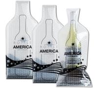 JIMMY THE FOX Bottle America - Fundas de Vino Reutilizables duraderas de Triple Capa con Inserciones de Burbujas adicionales | Portabotellas Resistente a Impactos y Fugas para Viajes