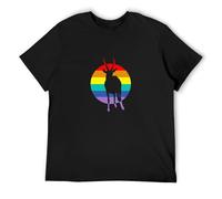 Jimmysea Antelope Gang Rainbow Antilope Christmas Men's T-Shirt Unisex Black Men Tees S