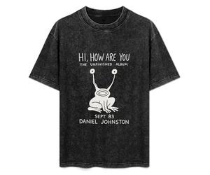 Jimmysea Hi How Are You Daniel Johnston The Unfinished Album Men's T-Shirt Unisex Black Men Tees M
