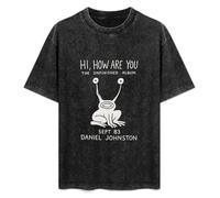 Jimmysea Hi How Are You Daniel Johnston The Unfinished Album Men's T-Shirt Unisex Black Men Tees S