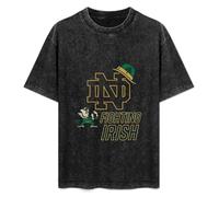 Jimmysea Notre Dame Fighting Irish Men's T-Shirt Unisex Black Men Tees XL