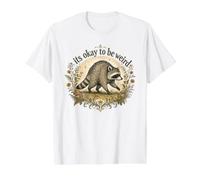 Jimothy el Mapache Está Bien ser Raro Camiseta gráfica económica, Hombre, Blanco, S