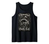 Jimothy Gato Gótico Vampiro Gótico Mapache Cementerio Horror Camiseta sin Mangas