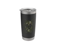 Jimothy Mapache Meme Bosque del Dragón Luna mística Cottagecore Vaso térmico de acero inoxidable de doble pared