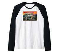 Jimothy Olympic Peninsula Washington Vintage Postal Camiseta Manga Raglan