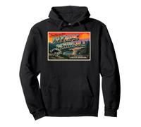 Jimothy Olympic Peninsula Washington Vintage Postal Sudadera con Capucha